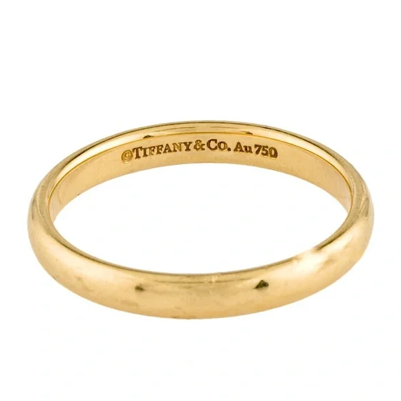 NFS Tiffany & Co. 18K Gold Tiffany Forever Ring 3mm Size 8.5 ~ Authentic ✨ - Picture 6 of 14